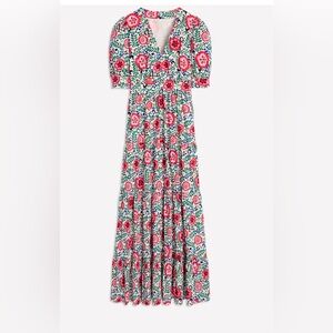 Boden Women’s Floral Bella Puff Sleeve Maxi Dress Size 4p NWT